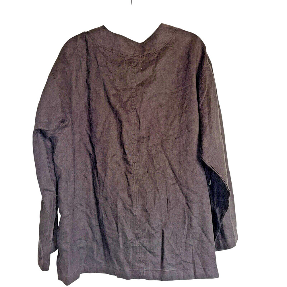 Andrea Jovine Sz L Linen Cardigan/Jacket Minimalist Lagenlook‎ Boho - Picture 2 of 11